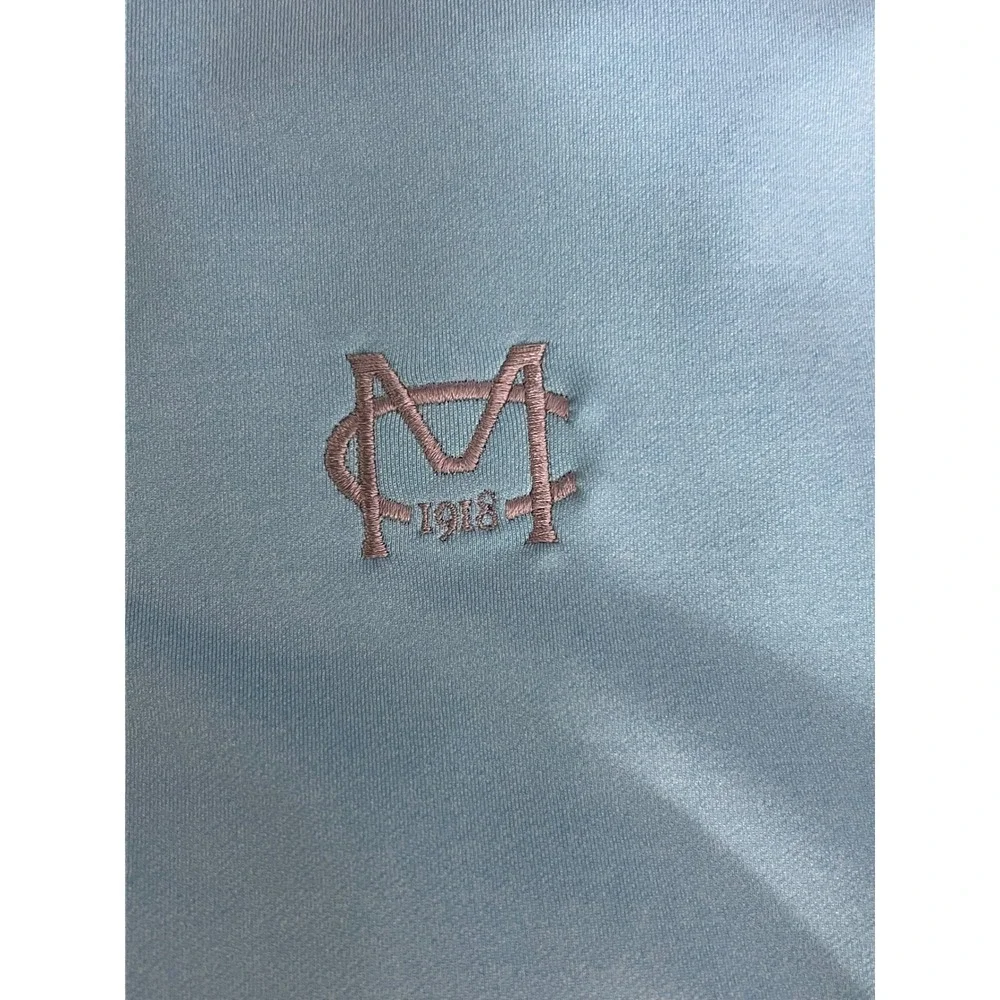 Peter Millar Mens Light Blue 1/4 Zip Golf Vest Performance MC 1918 Logo XLTesirt
